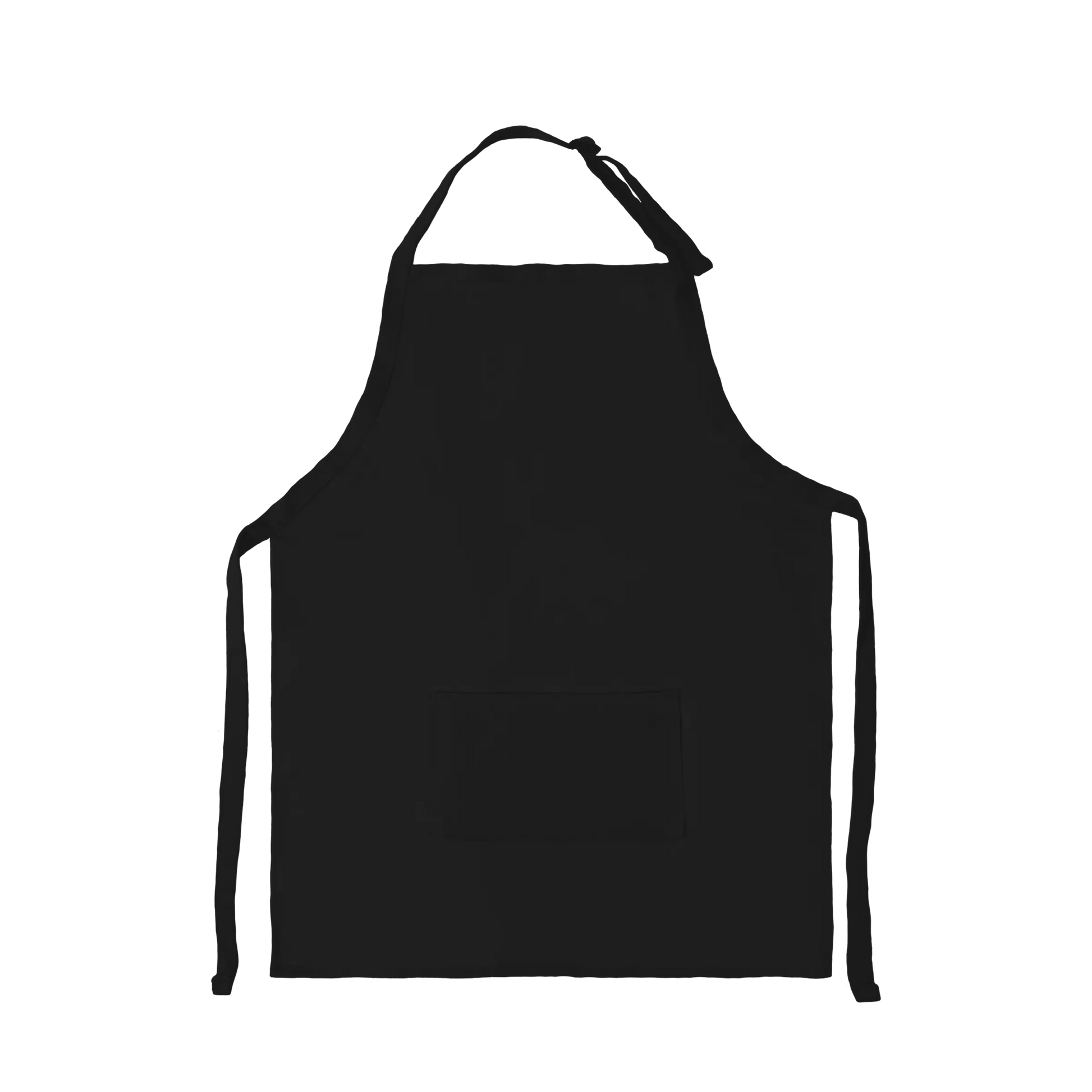 Apron with Patch Pockets Adjustable Neck Strap With Buckle - Black / Youth - Apron