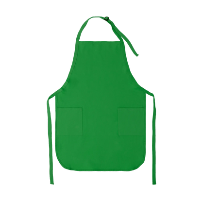Apron with Patch Pockets Adjustable Neck Strap With Buckle - Grass Green / Adult - Apron