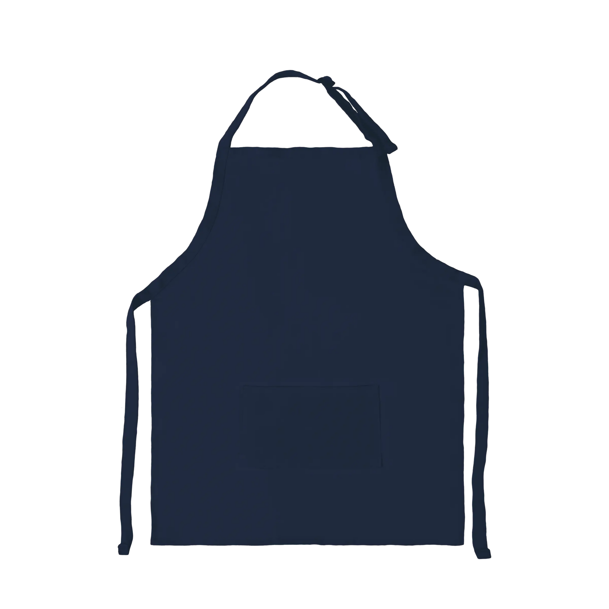 Apron with Patch Pockets Adjustable Neck Strap With Buckle - Navy Blue / Youth - Apron