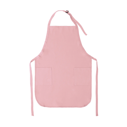 Apron with Patch Pockets Adjustable Neck Strap With Buckle - Pink / Adult - Apron