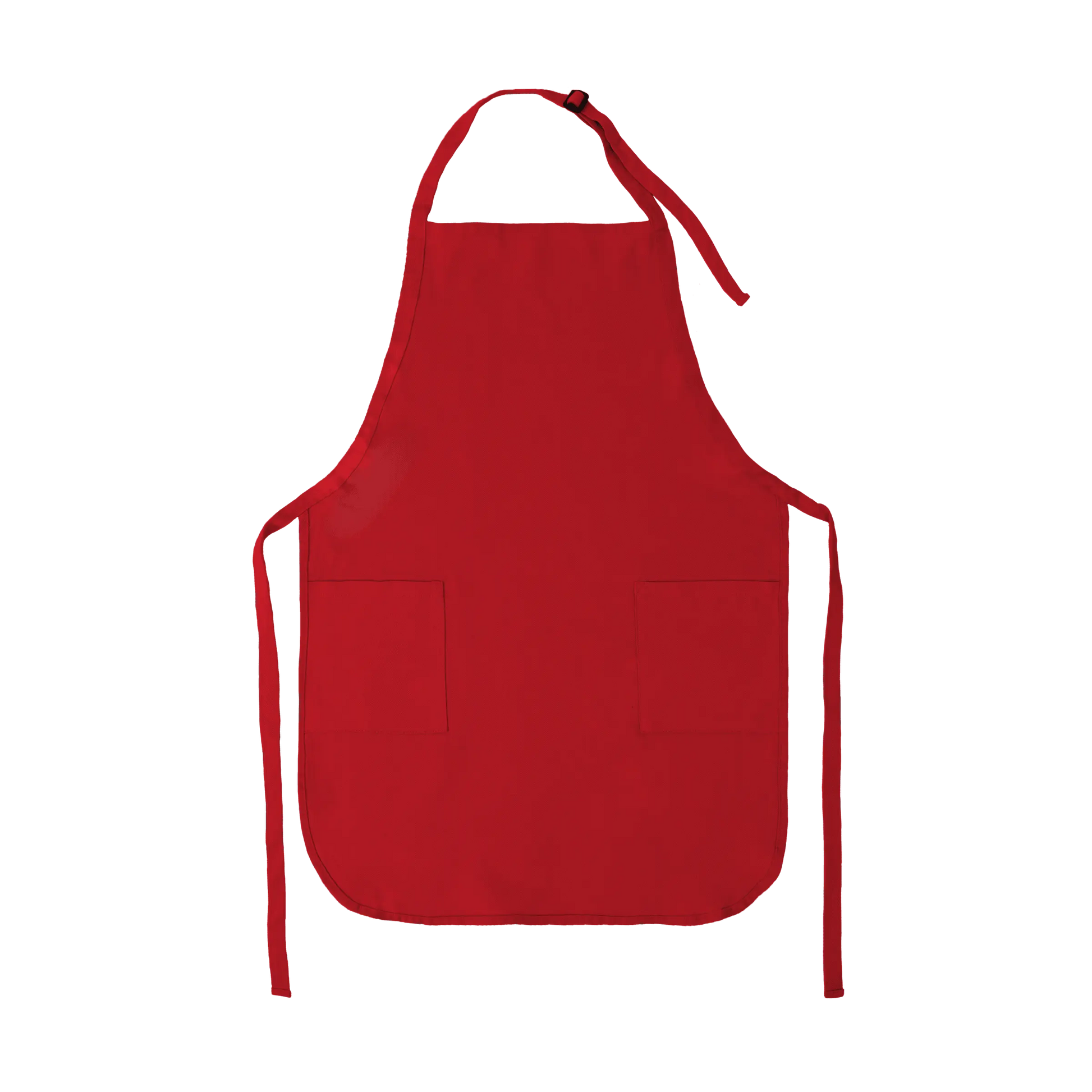 Apron with Patch Pockets Adjustable Neck Strap With Buckle - Red / Adult - Apron