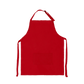 Apron with Patch Pockets Adjustable Neck Strap With Buckle - Red / Youth - Apron