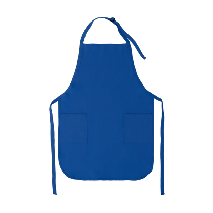 Apron with Patch Pockets Adjustable Neck Strap With Buckle - Royal / Adult - Apron