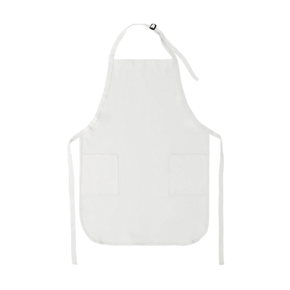 Apron with Patch Pockets Adjustable Neck Strap With Buckle - White / Adult - Apron